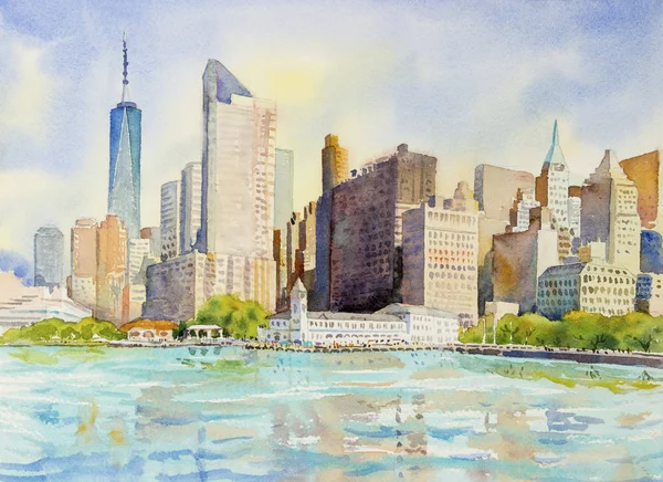 New York City'deki Manhattan kentsel gökdelenler.