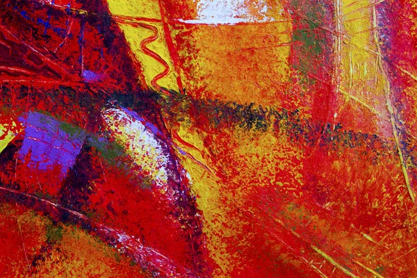 Oryginalny Olej Malarstwo Abstrakcyjne Akryl Kolor Płótnie Fragment Kompozycji Pociągnięcia — Zdjęcie stockowe