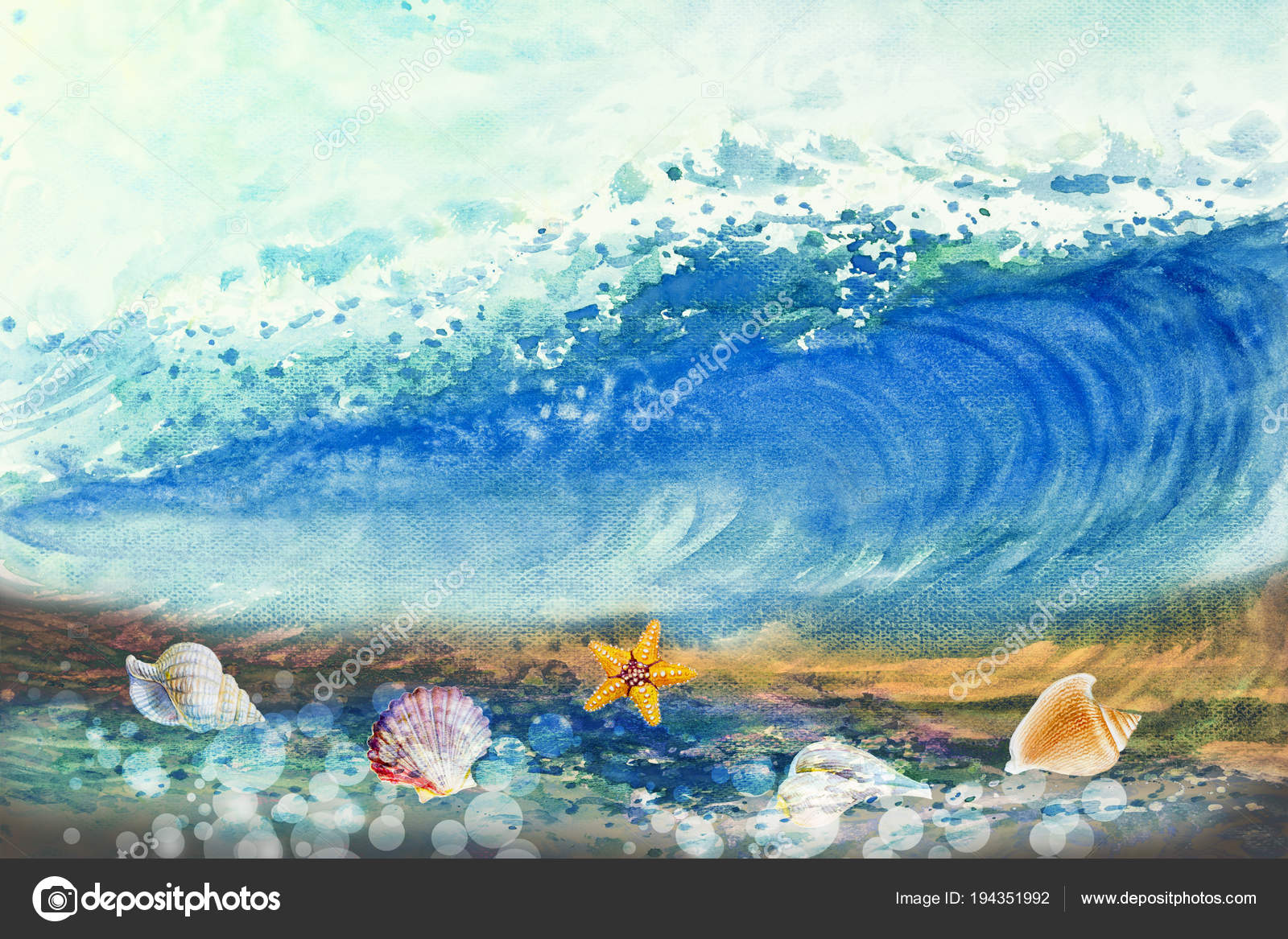 Watercolor Painting Big Sea Wave Stock Photo Image By C Paint Mm Watercolor Painting Big Sea Wave Stock Photo Image By C Paint Mm