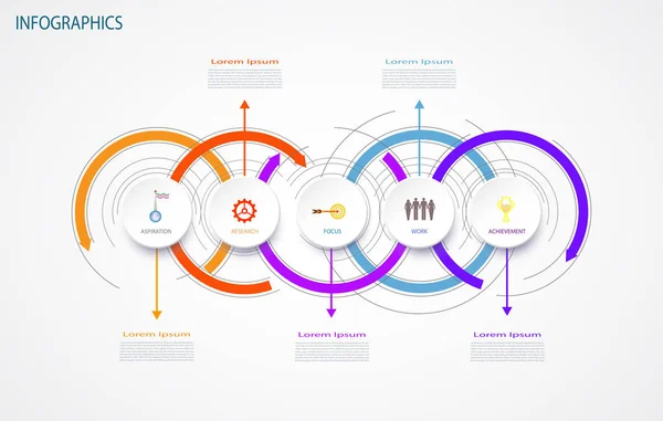 Infographics design mall för företag — Stockfoto