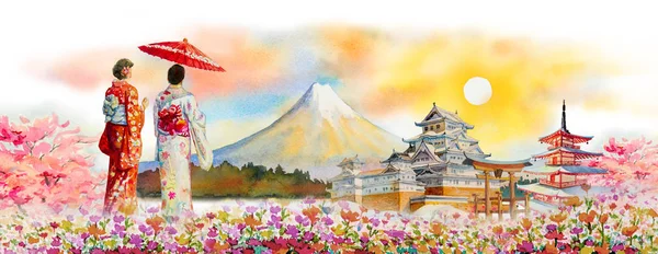 Slavných památek Japonska na jaře. — Stock fotografie
