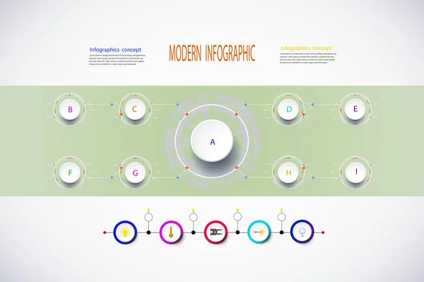 Moderne Infografik-Marktstrategie. — Stockfoto