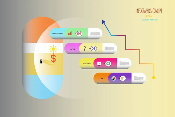 Medical infographics market strategy medical and science.