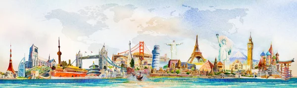 Dünya seyahati ve turistik yerleri. Dünyanın ünlü simgeleri.