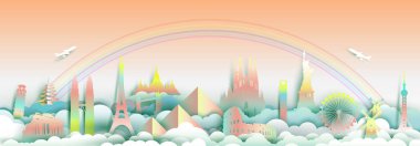 Dünyaca ünlü anıtların tepesinde, simgelerle seyahat et.