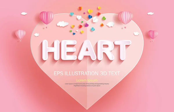 Letteren Hart Met Ballonnen Roze Achtergrond Voor Wallpaper Flyer Uitnodiging — Stockfoto