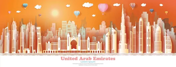 Utazás Egyesült Arab Emírségek Tereptárgyak Ázsiai Építészet Cityscape Háttér Utazás — Stock Fotó