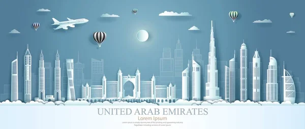 Podróż Zjednoczonych Emiratów Arabskich Zabytków Azji Architektury Miasta Tła Podróżowanie — Zdjęcie stockowe