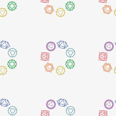 soyut geometrik arka plan, yedi insan çakralar, vektör seaml