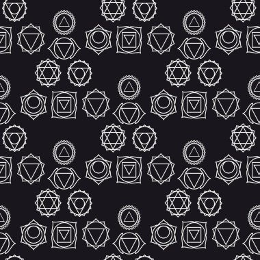 soyut geometrik arka plan, yedi insan çakralar, vektör seaml