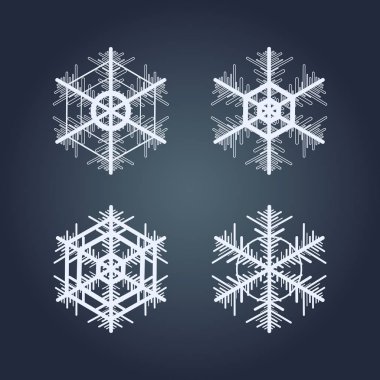 Kar taneleri topluluğu. Kış dekoratif öğe.