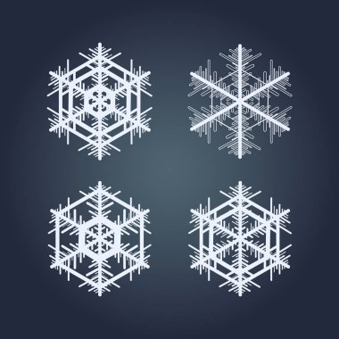 Kar taneleri topluluğu. Kış dekoratif öğe.