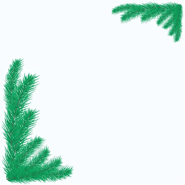 Frame of coniferous branches. Background with evergreen trees. B — Stock Vector