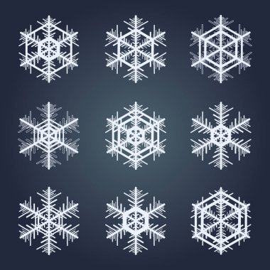 Kar taneleri topluluğu. Kış dekoratif öğe.