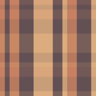 Geleneksel ekose kahverengi ve bej hücrelerdeki. Tartan sorunsuz vect