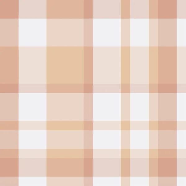 Traditional plaid in brown and beige cells. Tartan seamless vect — Stock Vector