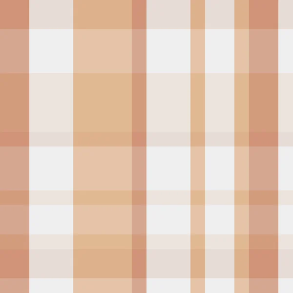 Traditional plaid in brown and beige cells. Tartan seamless vect — Stock Vector