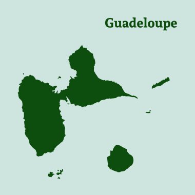 Vector map of Guadeloupe. clipart