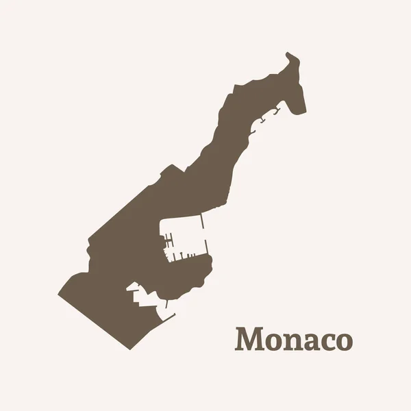 Osnovy mapa Monaka. — Stockový vektor