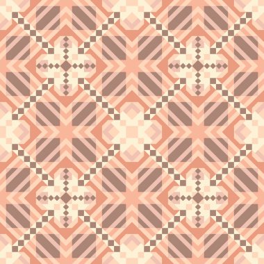 Mozaik seamless modeli. Renkli vektör çizim. Soyut 