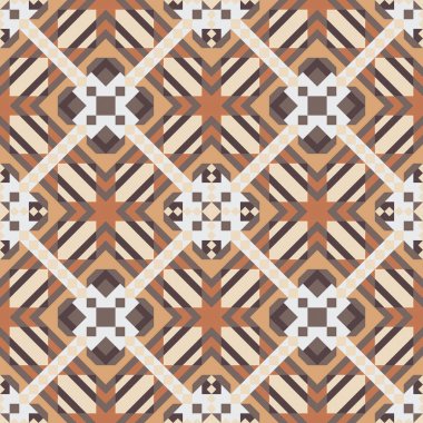 Mozaik seamless modeli. Renkli vektör çizim. Soyut 