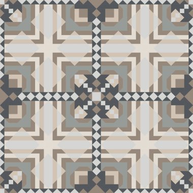 Mozaik seamless modeli. Renkli vektör çizim. Soyut 