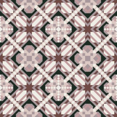 Mozaik seamless modeli. Renkli vektör çizim. Soyut 