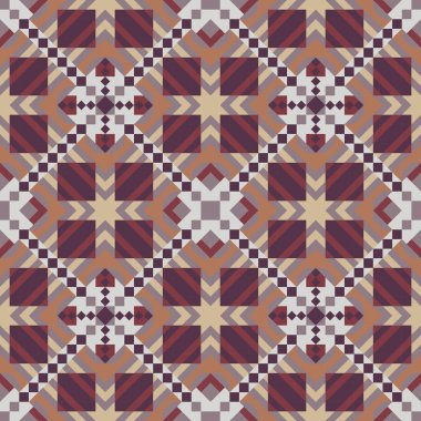 Mozaik seamless modeli. Renkli vektör çizim. Soyut 