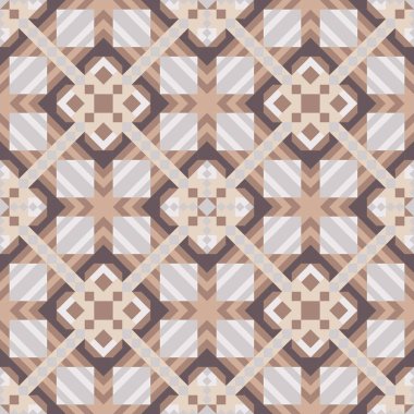 Mozaik seamless modeli. Renkli vektör çizim. Soyut 