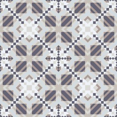 Mozaik seamless modeli. Renkli vektör çizim. Soyut 