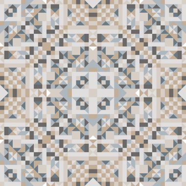 Mozaik seamless modeli. Renkli vektör çizim. Soyut 