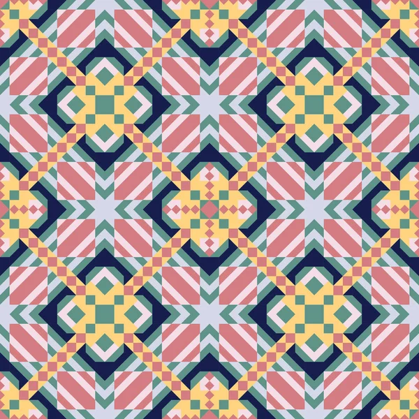 Mosaic sömlösa mönster. Färgglada vektorillustration. Abstrakt — Stock vektor