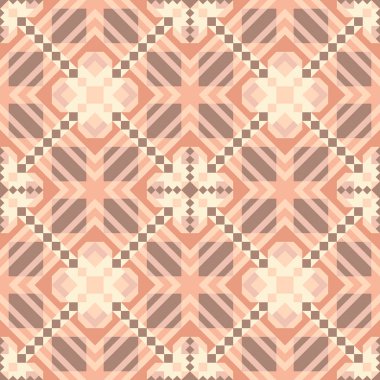 Mozaik seamless modeli. Renkli vektör çizim. Soyut 