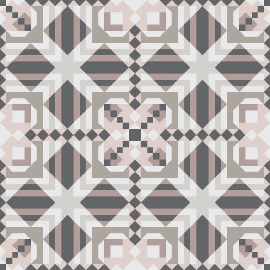 Mozaik seamless modeli. Renkli vektör çizim. Soyut 