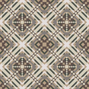 Mozaik seamless modeli. Renkli vektör çizim. Soyut 