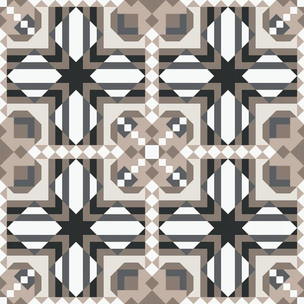 Mozaïek naadloze patroon. Kleurrijke vectorillustratie. Abstract — Stockvector