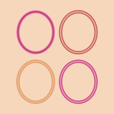 Kırmızı ve pembe çerçeve kümesi.