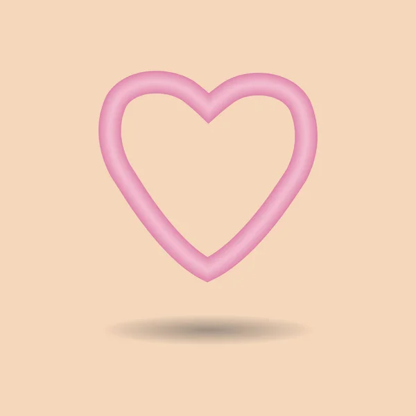 Röda och rosa hjärta. Symbolen för kärlek. vektorillustration. — Stock vektor