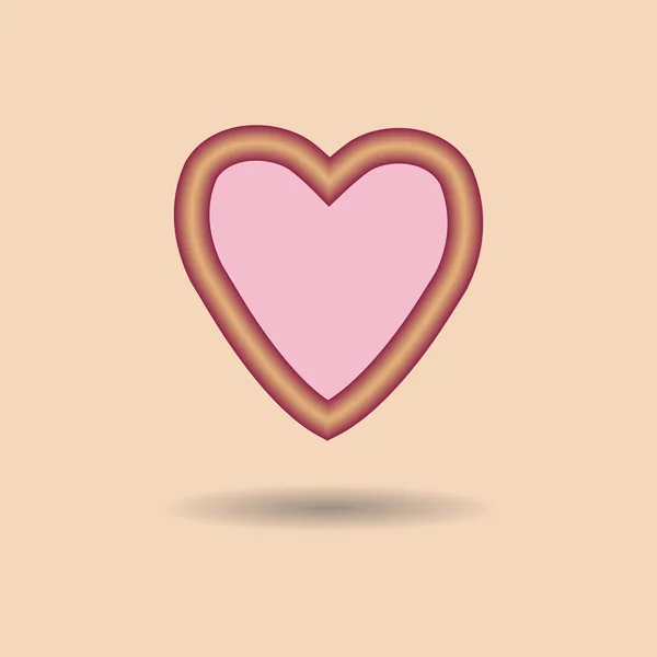 Красное и розовое сердце. Символ любви. векторная иллюстрация . — стоковый вектор
