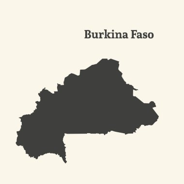 Anahat Burkina Faso Haritası. vektör çizim.
