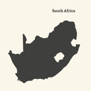 Anahat Güney Afrika Haritası. vektör çizim.