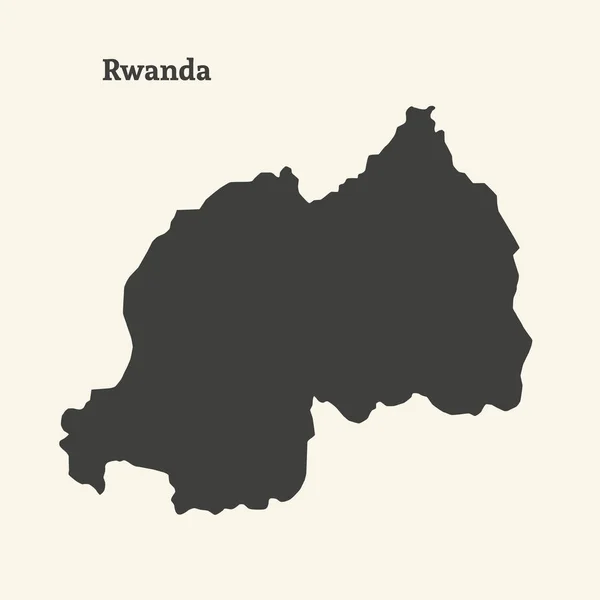 Mapa de Ruanda. ilustración vectorial . — Archivo Imágenes Vectoriales