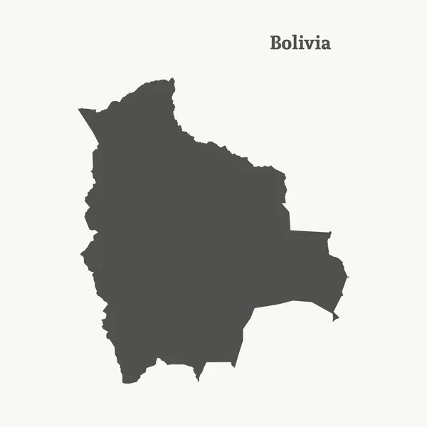 Osnovy Mapa Bolívie. vektorové ilustrace. — Stockový vektor