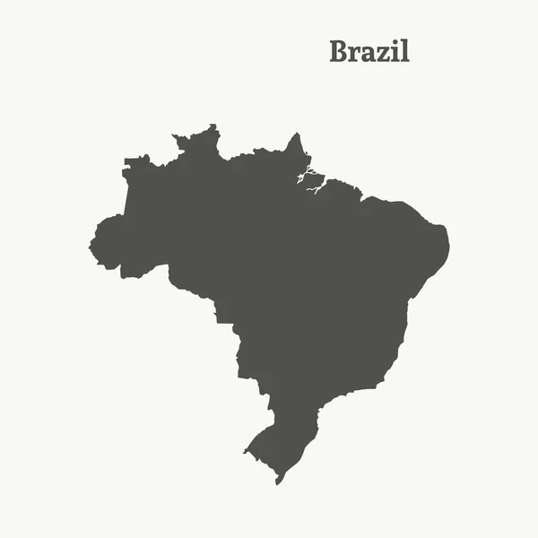 Outline map of Brazil. vector illustration. — Stock Vector