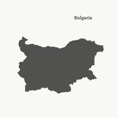 Anahat Bulgaristan Haritası. vektör çizim.