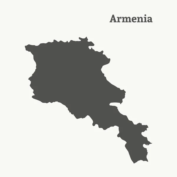 Mapa de Armenia. ilustración vectorial . — Vector de stock