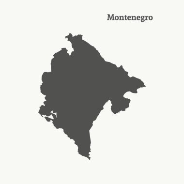 Anahat Karadağ Haritası. vektör çizim.