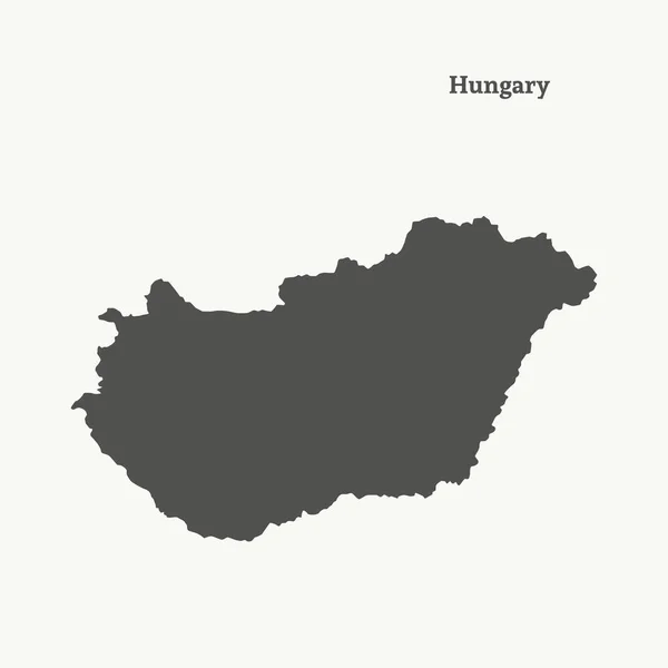 Mapa do esboço da Hungria. ilustração vetorial . — Vetor de Stock