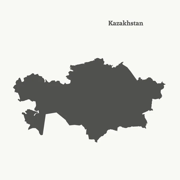 Mappa schematica del Kazakistan. illustrazione vettoriale . — Vettoriale Stock