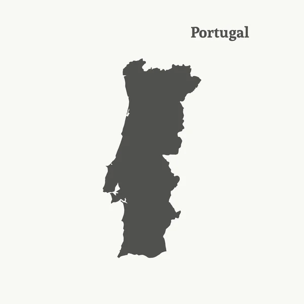 Mapa do esboço de Portugal. ilustração vetorial . — Vetor de Stock